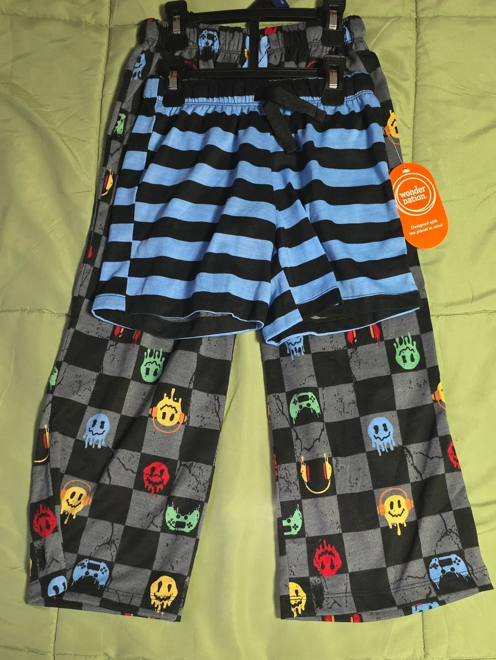 Wonder Nation Boys Sleep Pants and Shorts Set, Sz 4/5